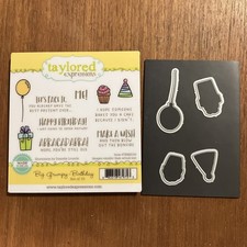 Taylored Expressions Big Grumpy Birthday Stamp Die Set Combo