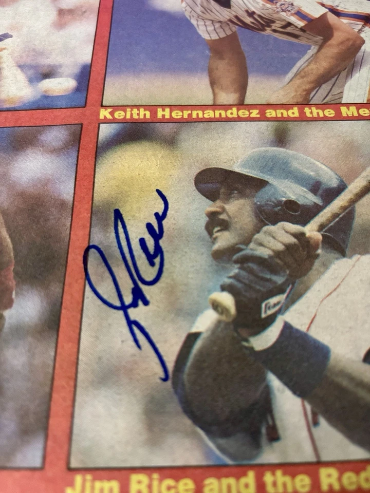 Jim Rice Signed Autographed 1986 World Series Edition Sporting News Beauty ! - Image 2 of 3
