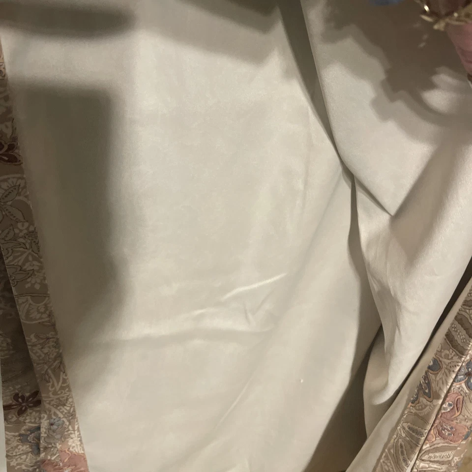 Croscill  Pair Tan Paisley Jacobean Multi Curtain Pole Top Panels Set 40x84” - Image 3 of 4