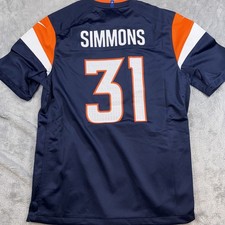 Justin Simmons Denver Broncos Jersey Men L Nike NFL On Field Dri-FIT