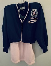 VINTAGE DEB Girls Outfit  2 Piece  Crop Jacket  Skirt, Size Small
