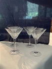 New Marquis by Waterford Brookside Martini Glasses Set of 4 Crystal