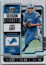 2023 Panini Contenders Optic - Season Ticket Jared Goff #17 Silver Prizm