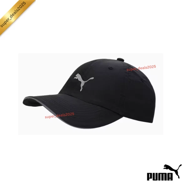 Puma Running Cap Quick Dry Mesh Sweatband Reflective Logo White Unisex Hat Gear