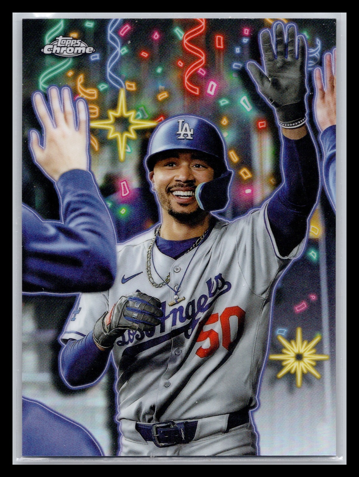 2025 Topps Chrome Update Celebracion CT-3 Mookie Betts Dodgers Case Hit SP
