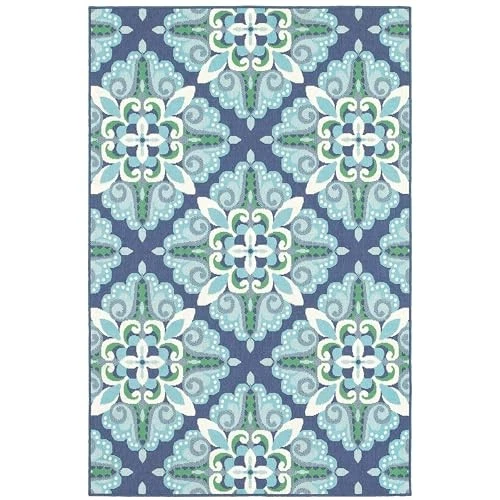 Oriental Weavers Meridian Area Rug 5ftx8ft BluebyGreen - Picture 3 of 3