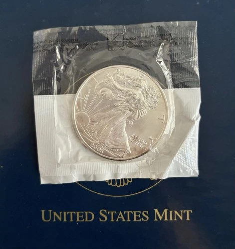 2001 & 2003 Uncirculated American Eagle Silver Dollar Coins
