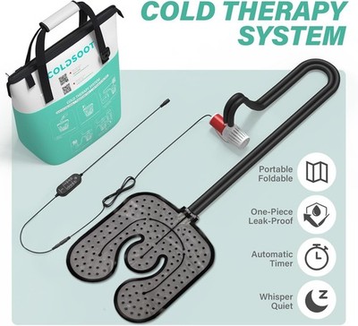COLDSOOT Cold Therapy System w/Timer, For Shoulder, Knee, Elbow, Hip & More, New