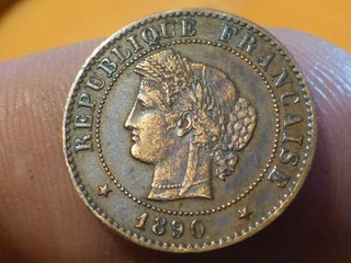 1 CENTIME CERES 1890 A RARE & QUALITE TTB !