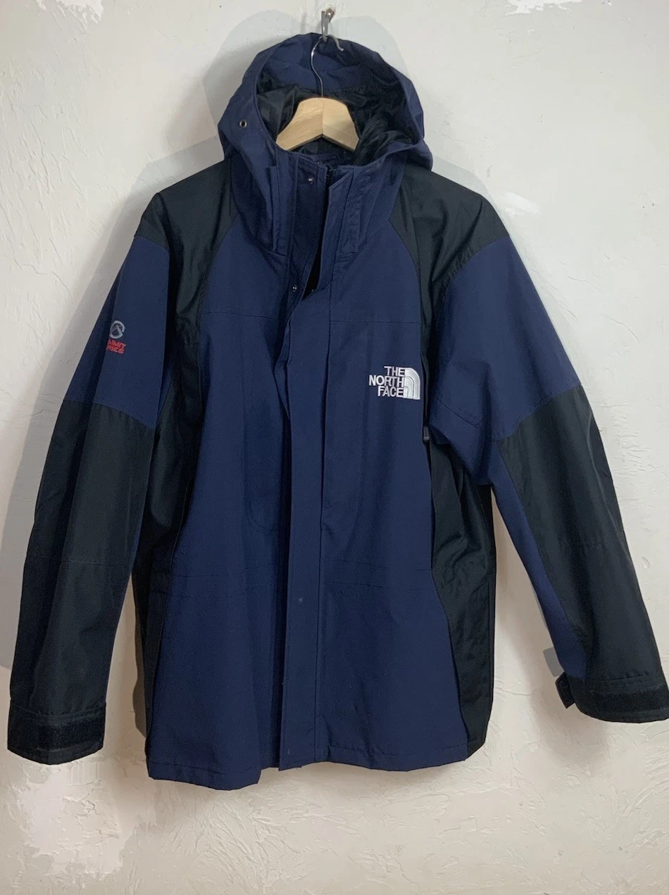 The North Face Summit Series Gore-Tex Jacket Mens M Blue Black Waterproof Hooded