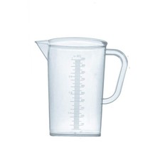 1L Plastic Graduated Beakers with Handles, Measuring Beaker 1000ml Plastic Me...