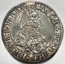 1642 Germany, Augsburg Silver Coin Ferdinand III  XF Detail Fast Shipping USA