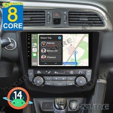 9" F&uuml;r Renault Kadjar 2015-2022 Carplay Android 14 Autoradio GPS DAB Navi 4+64GB