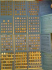4 Lincoln Penny Coin Albums with 205+ coins, few UNC BU  mixed condition lot A9