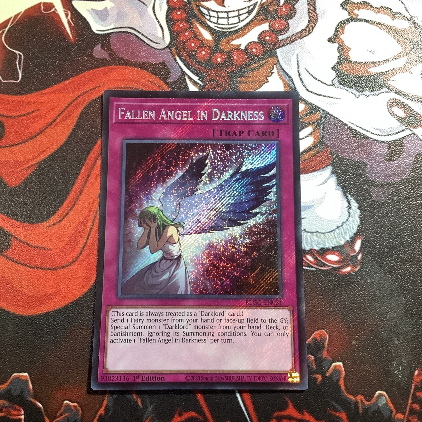 Fallen Angel in Darkness BLGG-EN031 YuGiOh Battles of Legend: Glorious Gallery trading card — raw and PSA graded price guide