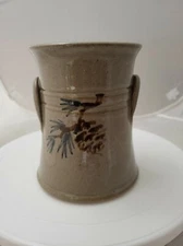 Vintage 1991 Jugtown Ware Pottery Pot Pine Cone DESIGN