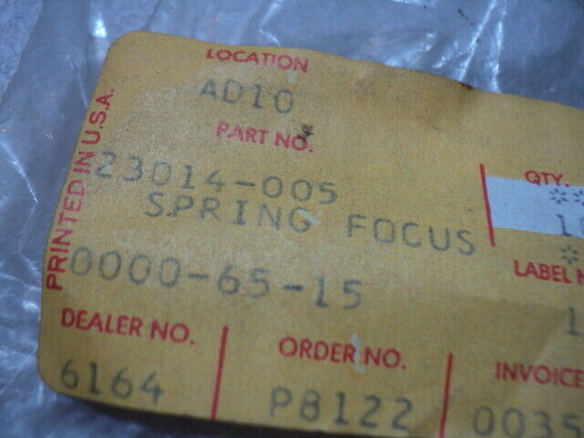 1968-93 KAWASAKI Z1 KZ KL F4 F5 KH H1 FOCUS ADJUSTER SPRING 1968-93 KAWASAKI Z1 KZ KL F4 F5 KH H1 FOCUS ADJUSTER SPRING