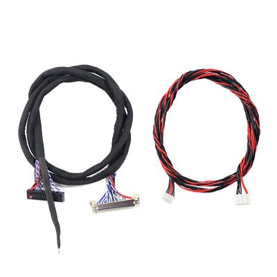 LCD Screen Cable FIX-30P 2ch 8bit 100cm With 6Pin 1.0mm Pitch Backlight Cable