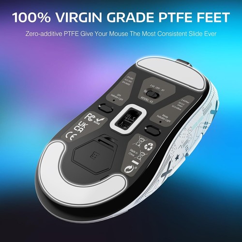 ATTACK SHARK X3 49g SUPERLIGHT Gaming Mouse PixArt PAW3395 BT/2.4 Wireless/Wired - Picture 40 of 70