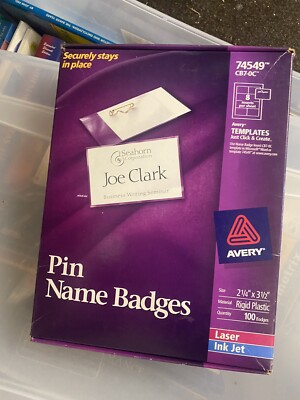 Avery Laser/Inkjet Clip Style Name Tag Kits---all tags new !