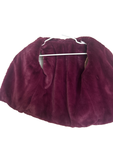Girls Pink Silver Zip Up Vest Jacket Warm Thick Lined 24"x17" Winter Layer - Picture 5 of 5