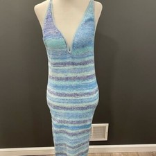 New Wild Fable Blue Teal Knit Dress Size Small G13