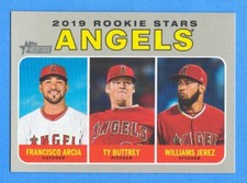2019 Topps Heritage #244 Francisco Arcia/Ty Buttrey/Jerez Angels Rookie Stars