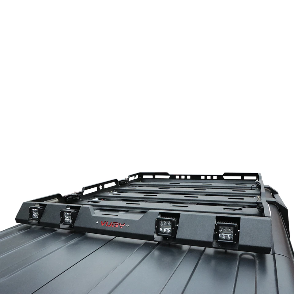 Vijay For 18-25 Jeep Wrangler JL Roof Rack Cargo Luggage Carrier W/Lights&Ladder Foto 4 de 4