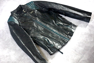 Harley Davidson Women's Impulsive Winged Rose Black Leather Jacket