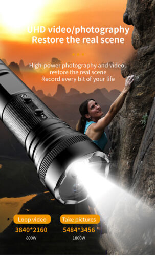 Linterna 4K/1080P HD Cámara Casco Montar Grabadora Impermeable Cámara de Acción - Imagen 9 de 23