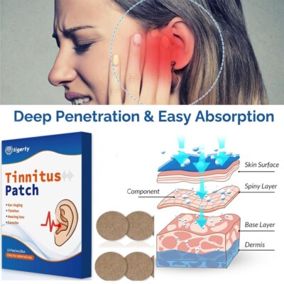 10pcs Herbal Tinnitus Relief Patches Relief Ear Plaster for Ringing Ears Noise
