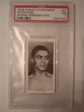 1938 PETER KANE BOXING CHURCHMAN PSA GRADED 7 NEAR - MINT CARD