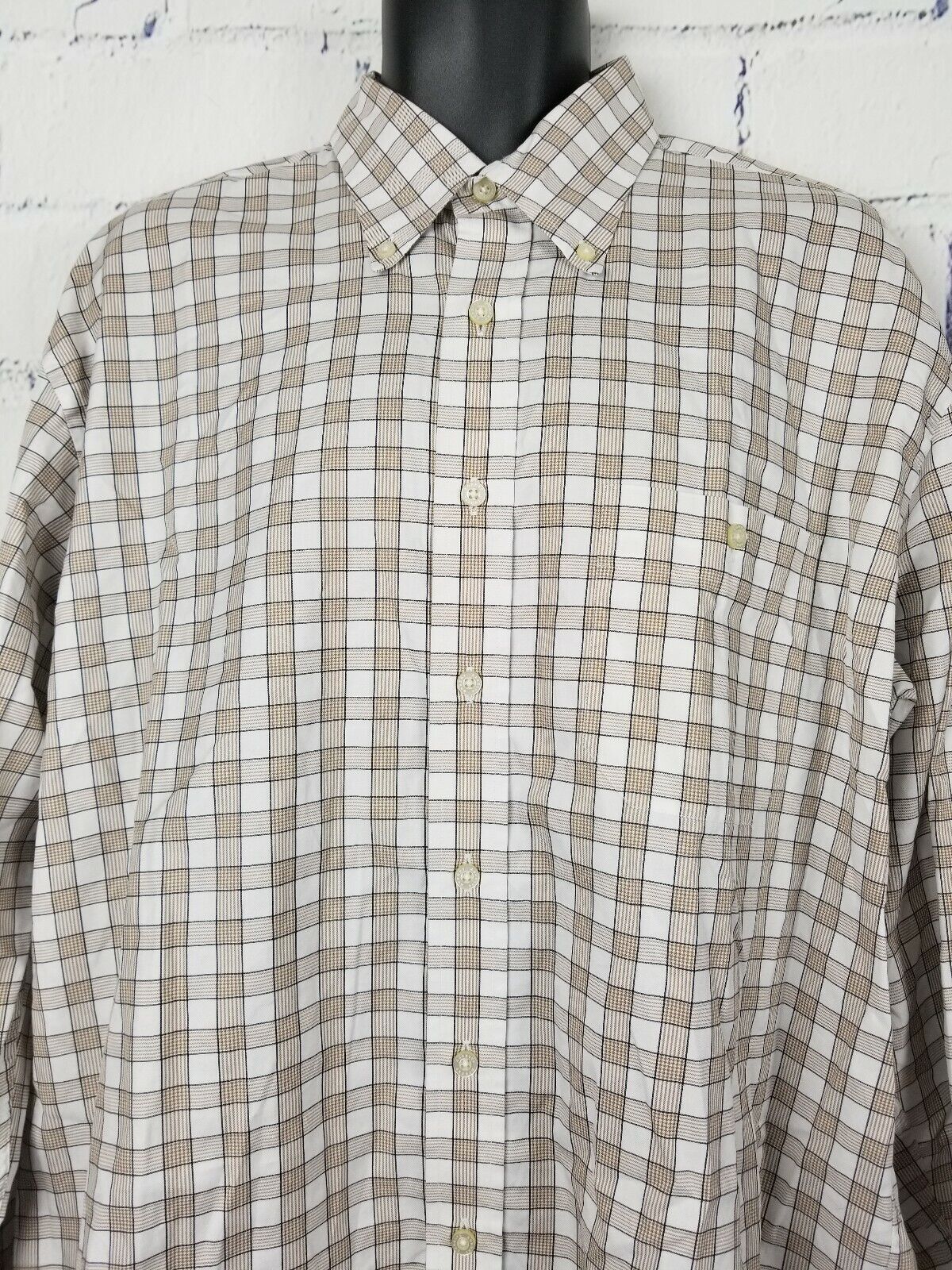 Robert Talbott men Button Down Shirt size XL Brow… - image 3
