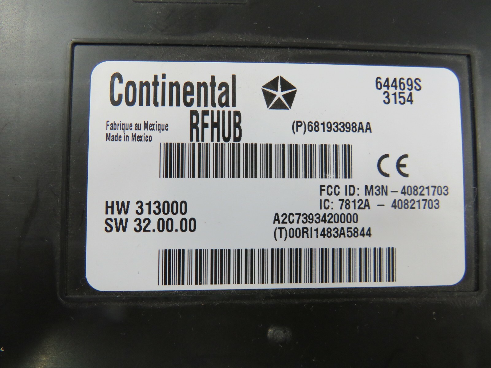 2014 Maserati Quattroporte, Passive Entry ECU, Used, P/N 68193398