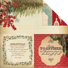 Turtle Dove - Drummers, Christmas DS Scrapbook Paper -  Kaisercraft P926