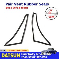 Vent Rubber Seal Fits Datsun Fairlady 2000 Roadster SR311 2D Sport 1967-70 Pair