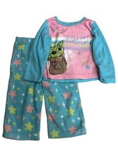 Star Wars Toddler Girls Pink  Blue Baby Yoda Pajamas Sleep Set