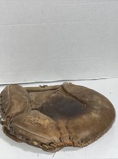 Vintage Wilson A2554 Baseball Brown Leather Catchers Mitt, RHT, Hal Smith