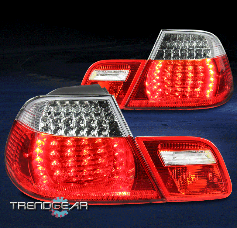 For 2004 2005 2006 BMW E46 3 Series Coupe 2Dr LED Tail Brake