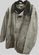 VTG LL Bean Green Hunting Jacket Workwear Chore Distress Jacket SZ XL USA MADE