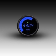 Led Digital Bargraph Memory Tachometer - Black Bezel - Blue Led