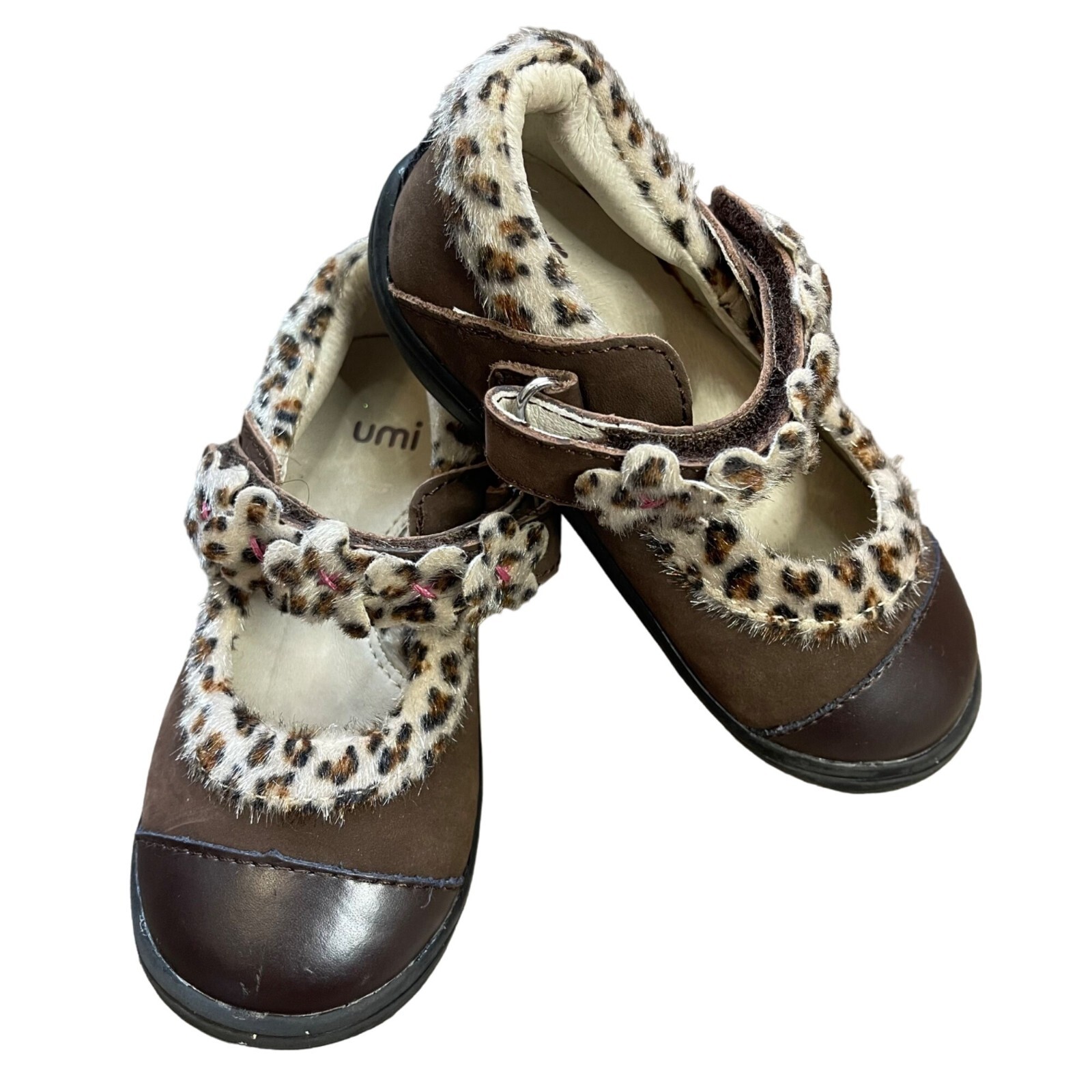 Flats Leopard&lrm; Print Faux Fur Girl's Baby Size 6.5