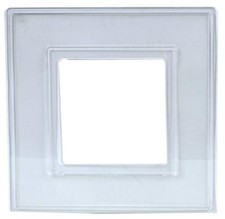 X2 DOUBLE TRANSPARENT FINGER PLATE LIGHT SWITCH SOCKET WALL BACK COVER SURROUND