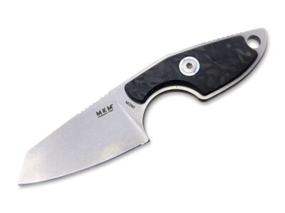 MKM Mikro 2 CF Messer Feststehend M390 Carbon Full Tang Lederscheide   02CC012