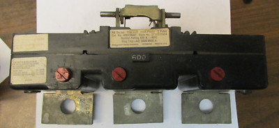 WESTINGHOUSE HMA3600T AB DE-ION TRIP UNIT HMA FRAME 3POLE 600AMP,..BR-400