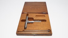 Lufkin #514 Depth Micrometer Set 0-3" w/ Case, Made in USA