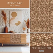 Braided Bliss | A1 Fiber Decoupage | 23.4" x 33.1 | Redesign with Prima