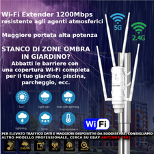 RIPETITORE SEGNALE WIFI AC1200 DA ESTERNO 2,4 5Ghz RIPETITORE WI FI RETE LAN 