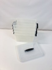 HOHAOO scatole di immagazzinaggio in plastica 25 L, impilabili, con coperchio...