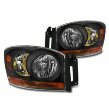 DODGE Ram 06 - 08 Scheinwerfer Schwarz SATZ 2...